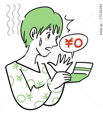 予算オーバーに驚く女性 予算オーバーに驚く女性 77526385