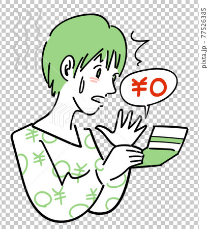 予算オーバーに驚く女性 予算オーバーに驚く女性 77526385