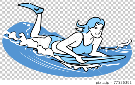 ボディーボード-初心者向けサーフィンのイラスト素材 [77526391] - PIXTA