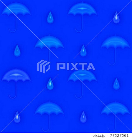 水滴と傘の背景素材シームレス 77527561