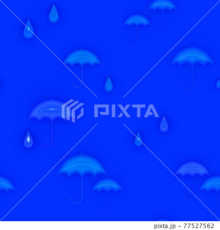 水滴と傘の背景素材シームレス 77527562
