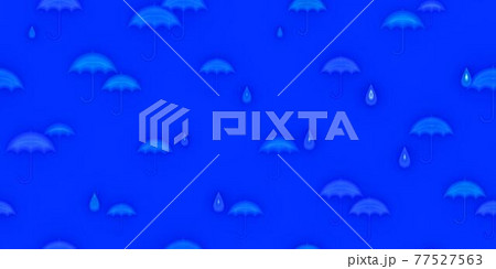 水滴と傘の背景素材シームレス 77527563