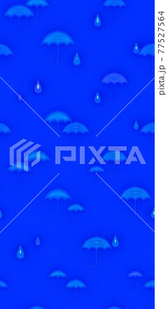 水滴と傘の背景素材シームレス 77527564