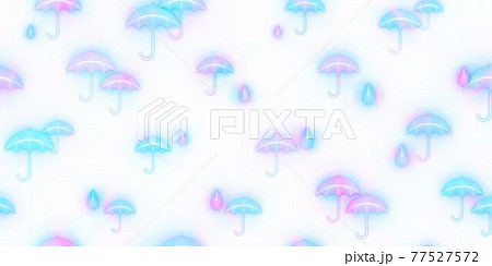 水滴と傘の背景素材シームレス 77527572