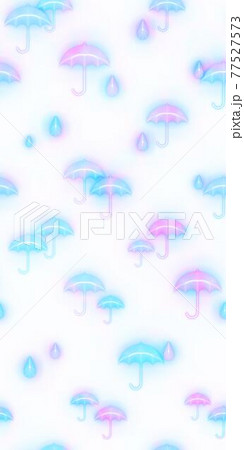 水滴と傘の背景素材シームレス 77527573