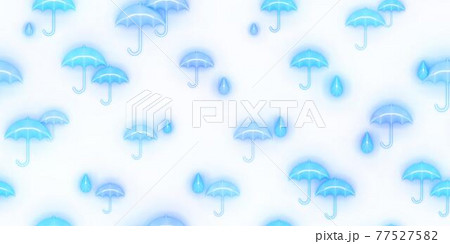 水滴と傘の背景素材シームレス 77527582