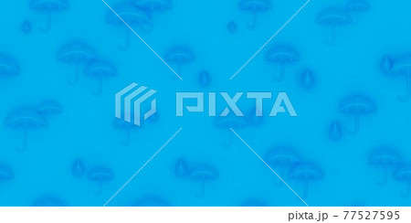 水滴と傘の背景素材シームレス 77527595