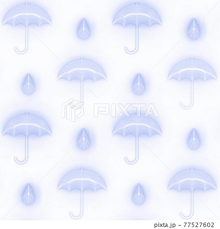 水滴と傘の背景素材シームレス 77527602