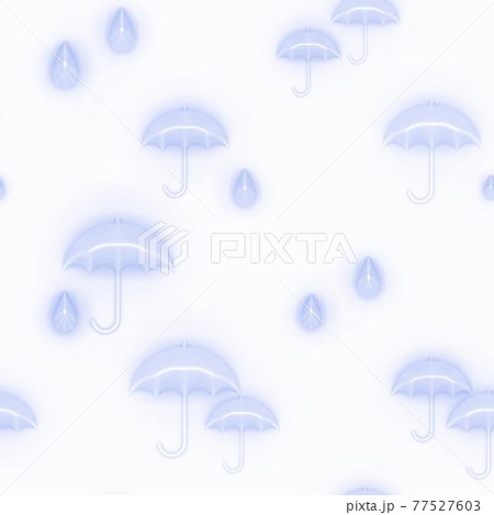 水滴と傘の背景素材シームレス 77527603