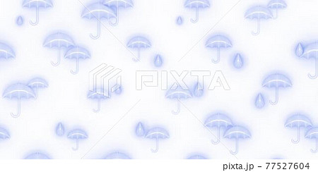 水滴と傘の背景素材シームレス 77527604