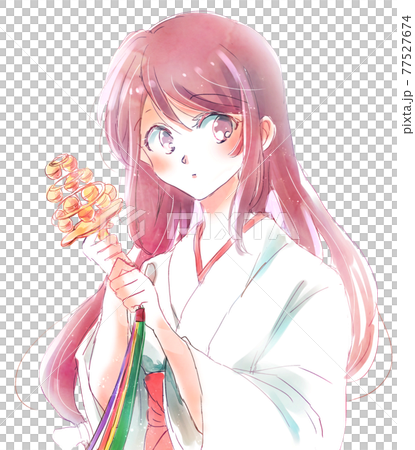 拿著神樂鈴的巫女 77527674