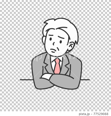 Employer suit male illustration in trouble Employer suit male illustration in trouble 77529088