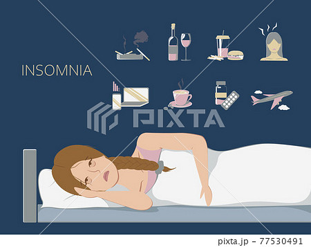 Insomnia vector illustration Insomnia vector illustration 77530491