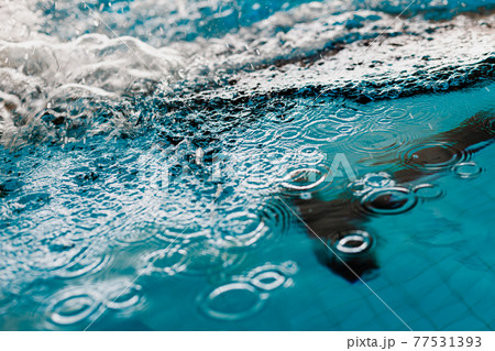swimming pool ready for swimming competition 77531393