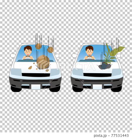 被落石驚嚇的司機 被落石驚嚇的司機 77531443