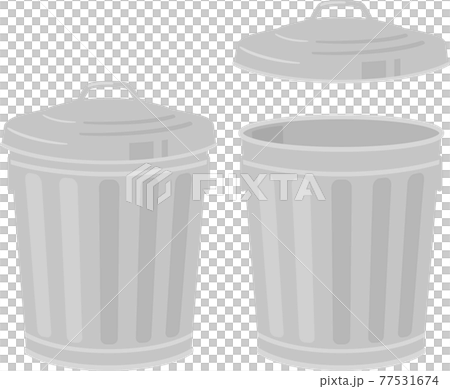 金属製の蓋付きゴミ箱、バケツ 77531674