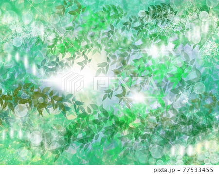 欅の木漏れ日の背景のイラスト素材