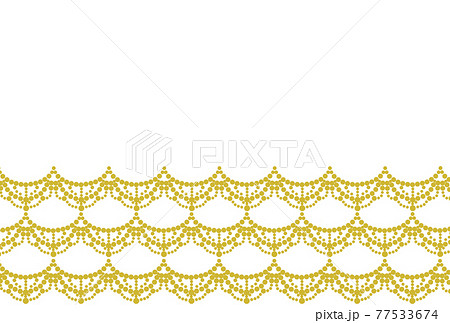 金のネックレスのレースの背景イラストのイラスト素材