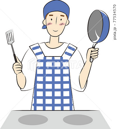 クッキングイラスト 男性 のイラスト素材