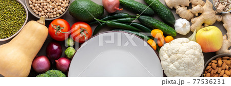 Healthy food background Healthy food background 77536231