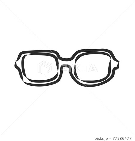 Glasses sunglasses vector hand drawn illustration black lines Glasses sunglasses vector hand drawn illustration black lines 77536477