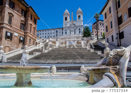 The famous Place of Spagna in Rome 77537334