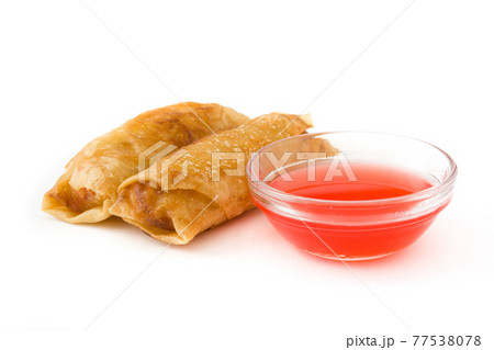 Vegetable spring rolls isolated Vegetable spring rolls isolated 77538078