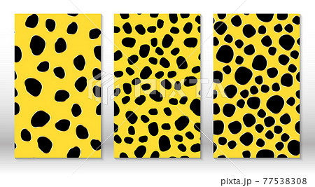 Animal skin leopard pattern. Cheetah print. Covers design template. Leopard print design. Vector. 77538308