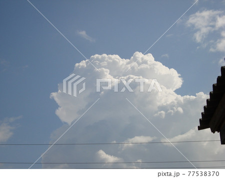 Storm clouds in a rural landscape in summer Storm clouds in a rural landscape in summer 77538370