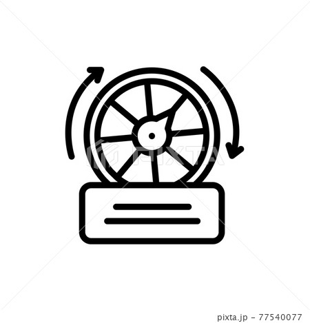 Free spins line icon. Isolated vector element. Free spins line icon. Isolated vector element. 77540077