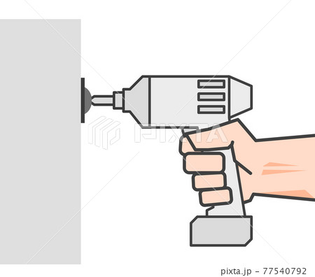 電動工具で作業をするイラスト 電動工具で作業をするイラスト 77540792