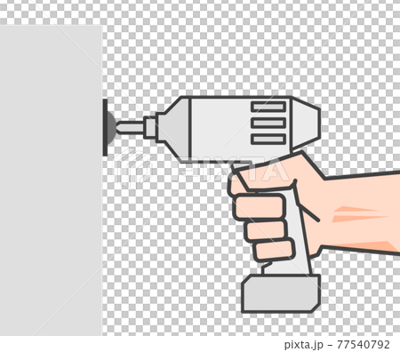 電動工具で作業をするイラスト 電動工具で作業をするイラスト 77540792