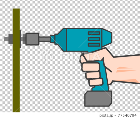 使用電動工具工作的插圖 77540794