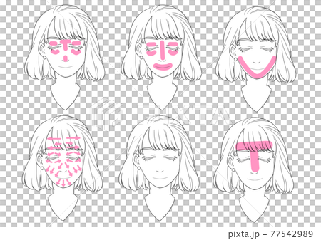 Female face line set Female face line set 77542989