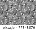 botanical花柄パターン　壁紙 77543679