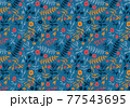 秋　花柄　壁紙 77543695