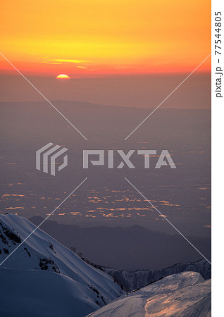 富山平野夕景 富山平野夕景 77544805