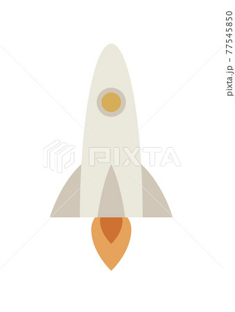 パステルカラーのロケット イラストのイラスト素材