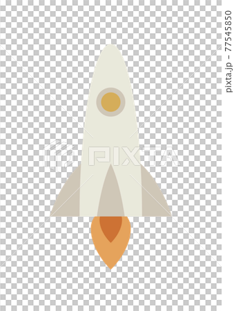 パステルカラーのロケットのイラスト 77545850
