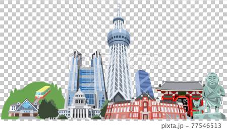 Tokyo famous sightseeing spot set 77546513