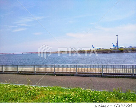 京浜島つばさ公園からの羽田空港 77547054