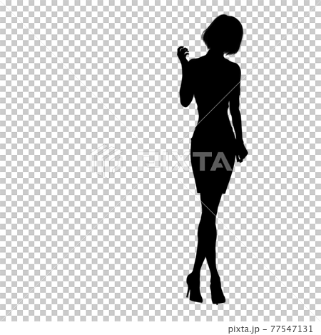 シルエット女性ポーズアラカルト Permingcg イラスト素材のイラスト素材
