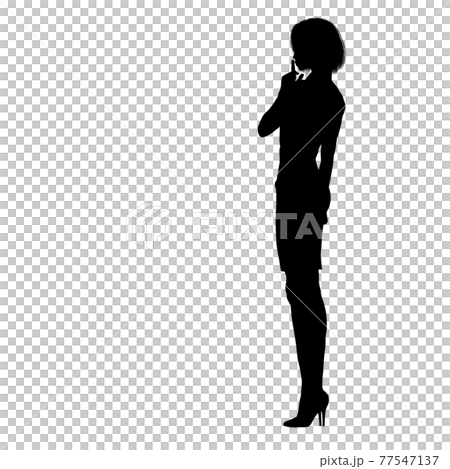 Silhouette female pose a la carte permingCG illustration material Silhouette female pose a la carte permingCG illustration material 77547137