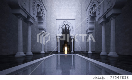 3d rendering image of modern islamic style 77547838
