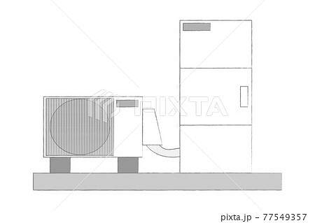 手書き風エコキュート 手書き風エコキュート 77549357