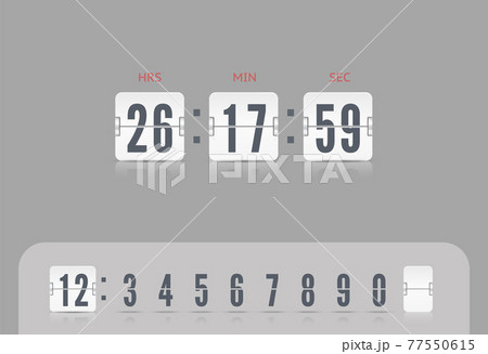 Vector illustration template. White scoreboard number font. Vector coming soon web page template with flip time counter Vector illustration template. White scoreboard number font. Vector coming soon web page template with flip time counter 77550615