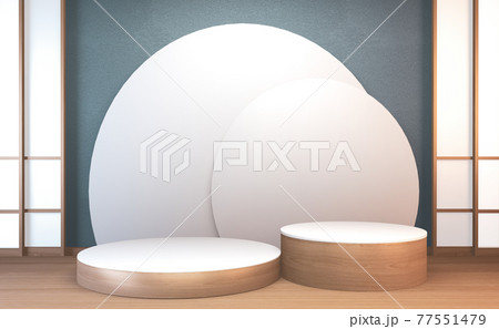 3d rendering wooden podium japan tradition for show product.. 77551479