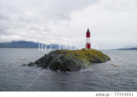 Eclaire lighthouse in the Beagle Channel, Ushuaia, Argentina 77555651