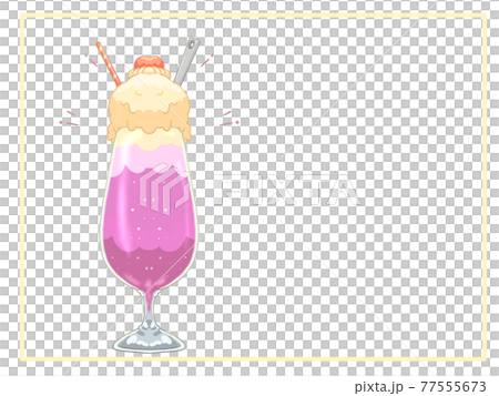 Pop cream soda with cherry and frame purple ver Pop cream soda with cherry and frame purple ver 77555673