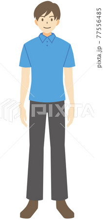 【家族ベクターイラスト素材】若い男性・お父さんのイラスト【人物】 77556485